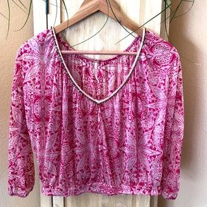 Vintage Free People beaded blouse